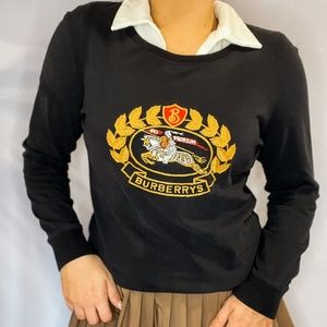 Burberry Embroidered Navy Sweatshirt